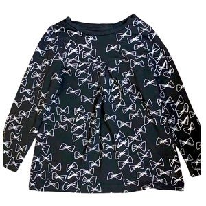 Baby Gap Black Bow Print Long sleeve shirt